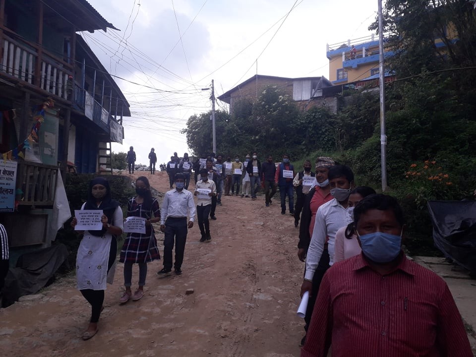 हत्याको बिरोधमा खोटाङका दलित संघसंगठनले लकडाउनमै गरे विरोध ¥याली प्रदर्शन