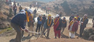 साकेलामा मुन्दुम पदमार्ग निर्माणको काम सुरु