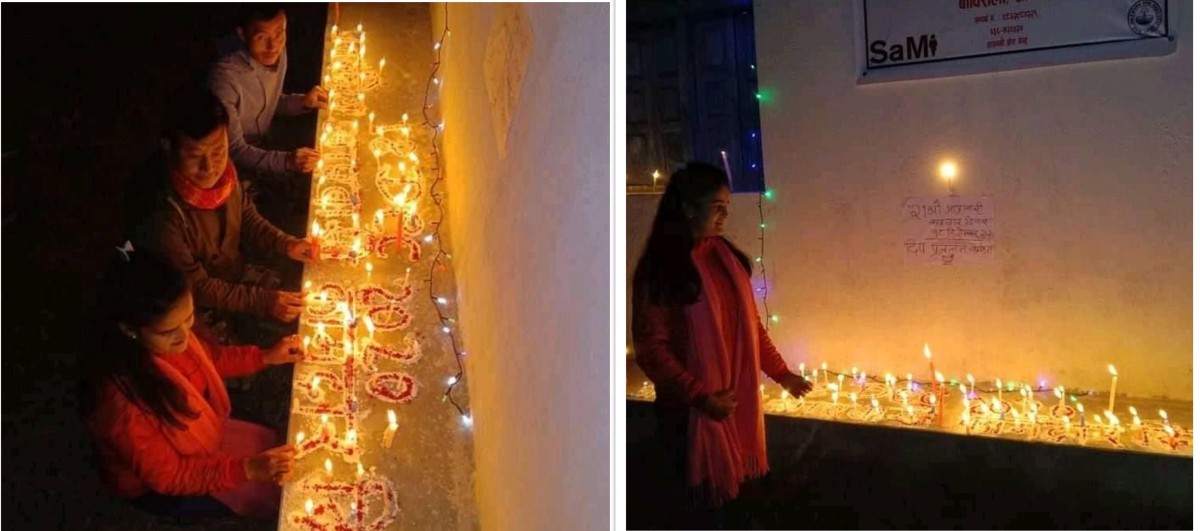 आप्रवासी कामदारको सम्मानमा दिप प्रज्वलन