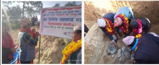 खोटाङको बतासेमा स्वास्थ्यचौकी भवन शिलान्यास