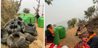 हलेसी तुवाचुङ नगरका सुन्तला किसानलाई हिल ट्यांक र पाईप