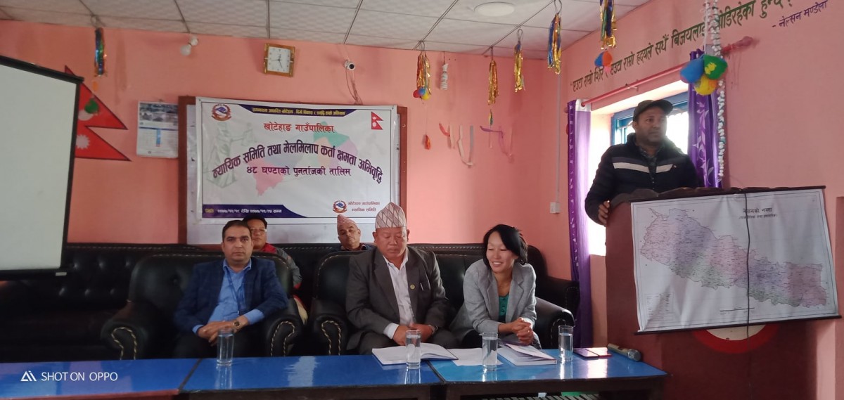 खोटेहाङमा मेलमिलापकर्ताको क्षमता अभिबृद्धि पुनर्ताजगी तालिम