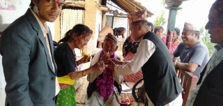 ज्येष्ठ नागरिक भेटघाट तथा सम्मानमा नेविसंघका सचिव राई