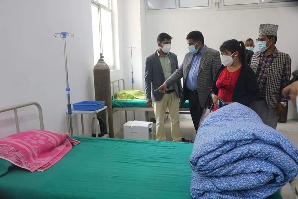 आइसोलेसन सेन्टरलाई अस्थायी कोभिड अस्पतालमा स्तरोन्नती गरियो