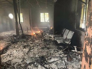 वीरेन्द्रनगर नगरपालिकाको वडा कार्यालयमा आगजनी