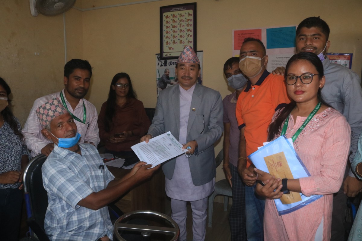 अपाङ्गता भएका व्यक्तिहरुको समस्या समाधान हुँदै जाने : मन्त्री साम्सोहाङ