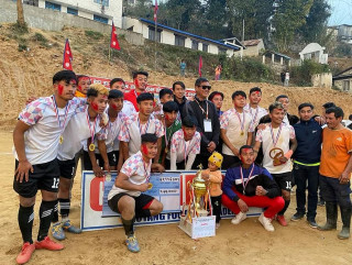 केएफए दिक्तेल मेयर कप अन्तर क्लव आमन्त्रित फुटबलमा नेर्पा स्पोर्टस् क्लब नेर्पा च्याम्पियन