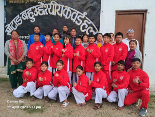 प्रदेश स्तरिय प्रतियोगीतामा प्रतिष्पर्धा गर्ने कराते र तेक्वान्दो खेलाडीलाई विदाई
