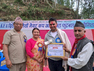 पत्रकार भट्टराईलाई केएफए खेलकुद पत्रकारिता पुरस्कार